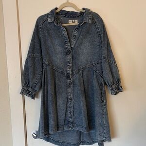 We The Free Light Blue Denim Dress
